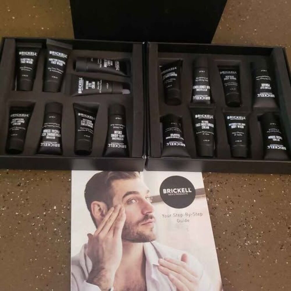 Brickell Men's Products Deluxe Skincare Grooming Travel Size Kit